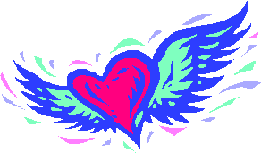 Picture of a heart with wings on it